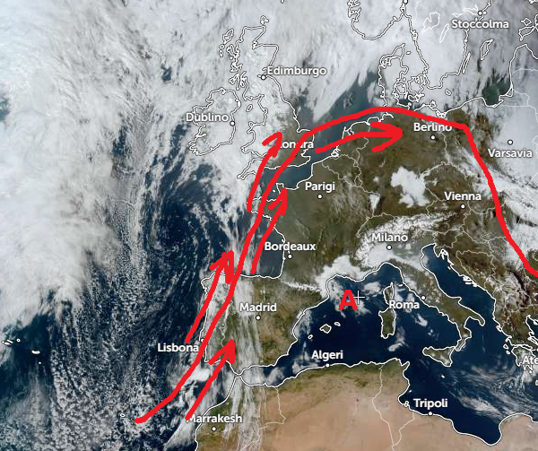 Previsione di Mercoledì 25 febbraio ore 19.00