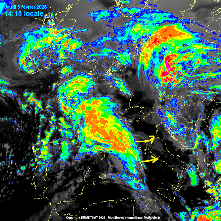 Previsione di Giovedì 5 Febbraio Ore 14.45