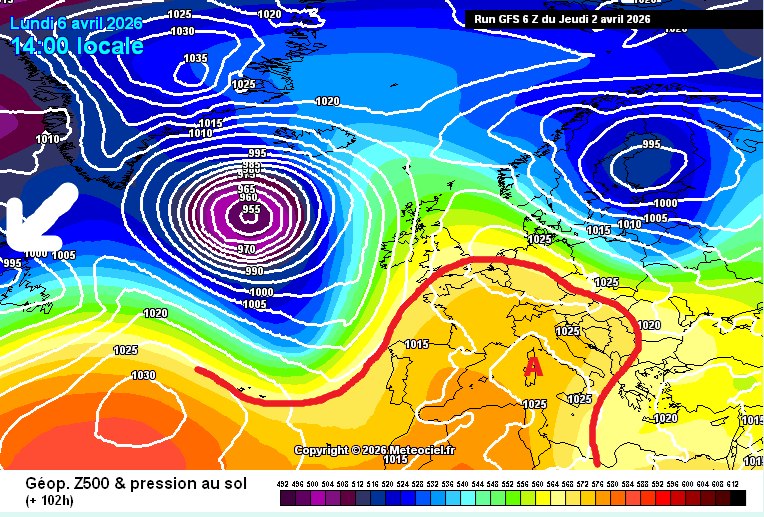 Previsione di Giovedì 2 Aprile ore 18.00