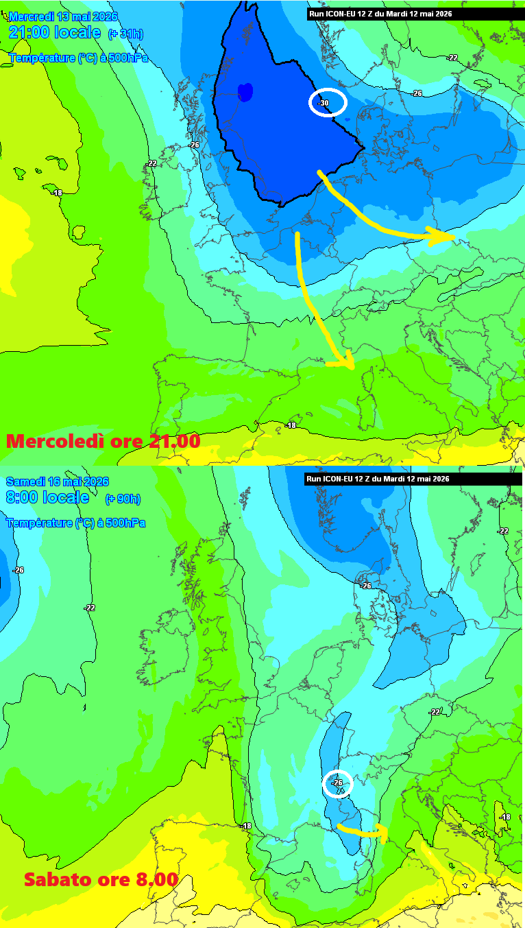Previsione di martedì 12 maggio Ore 19.30