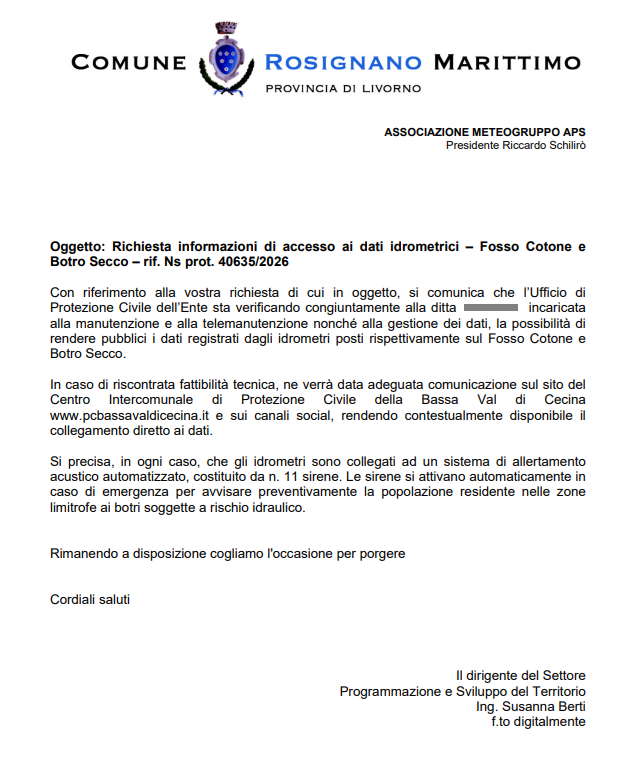 Comunicazione di Giovedì 11 Giugno Ore 11.30